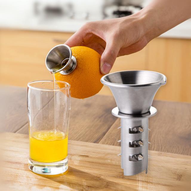 Honana KT-521 Stainless Steel Fruit Vegetable Tools Lemon Juicer Manually Squeezers Pourer Screw Press Orange Fruit Vegetable Juicer Tool