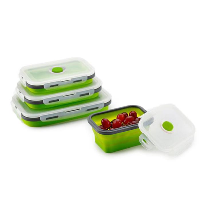 Honana Silicone Folding Bento Box Collapsible Portable Lunch Box For Food Dinnerware Food Container Food Bowl