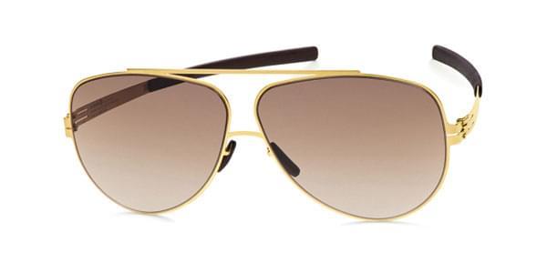 Ic! Berlin Sunglasses M1301 Maik O. Matt-Gold - Brown-Sand