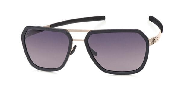 Ic! Berlin Sunglasses D0008 Jorg R. Bronze-Black-Matt - Black to Grey