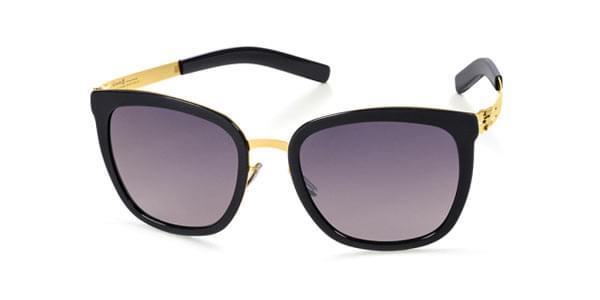 Ic! Berlin Sunglasses D0020 Maira B. Matt Gold Obsidian Washed - Black To Grey