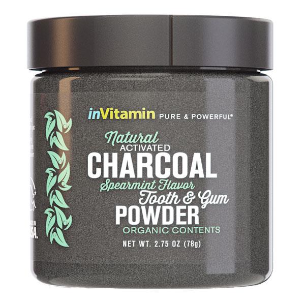 InVitamin Natural Activated Charcoal Tooth & Gum Powder - Spearmint 78gm