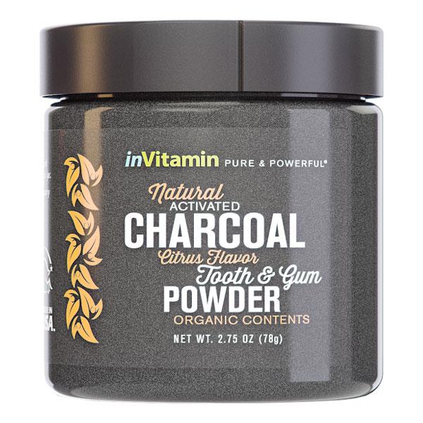 InVitamin Natural Activated Charcoal Tooth & Gum Powder - Citrus 78gm