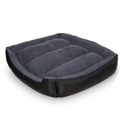 i.Pet Pet Bed Dog Cat Soft Suede Fleece Lining w/ Washable Futon Mat Grey Large