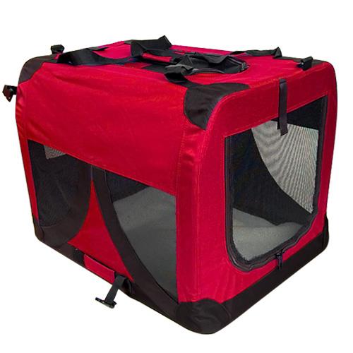 i.Pet Large Portable Soft Pet Puppy Dog Crate Carriers Cage Kennel - Red