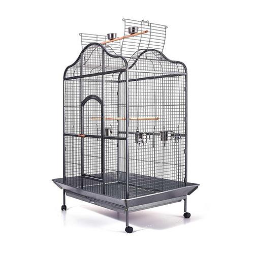 i.Pet Giant Bird Cage Cockatiel Parrot Pet Aviary w/ Stand and Feeders Black