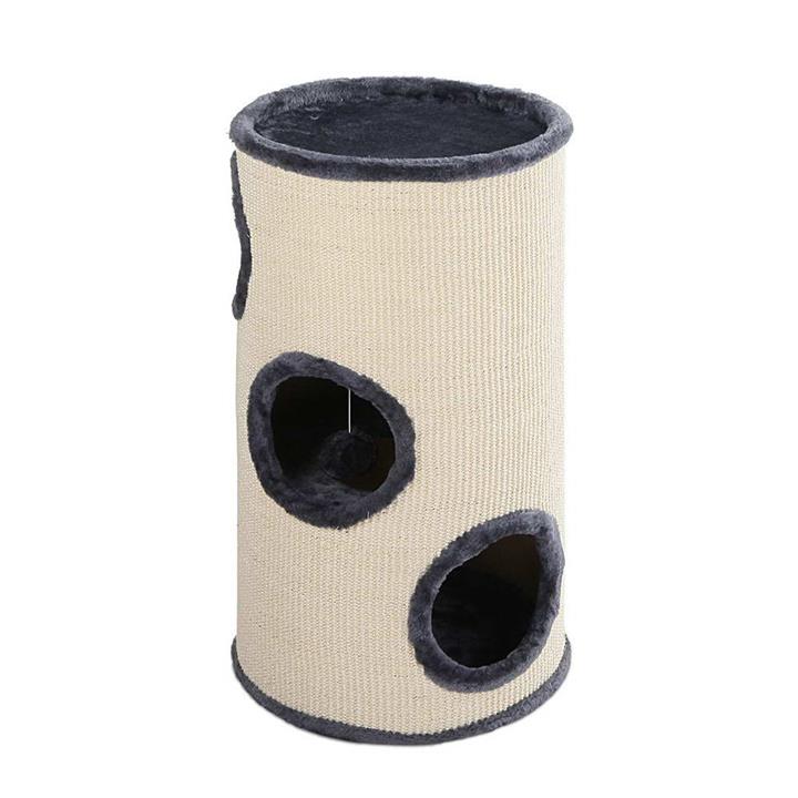 i.Pet Cat Scratching Post Climbing Tower Scratcher 3 Level Play Barrel 70CM