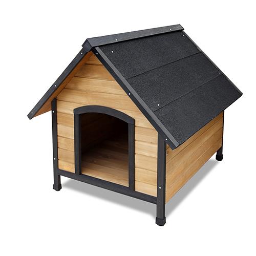 i.Pet Wooden Dog Kennel Pet Dog House Cabin Black