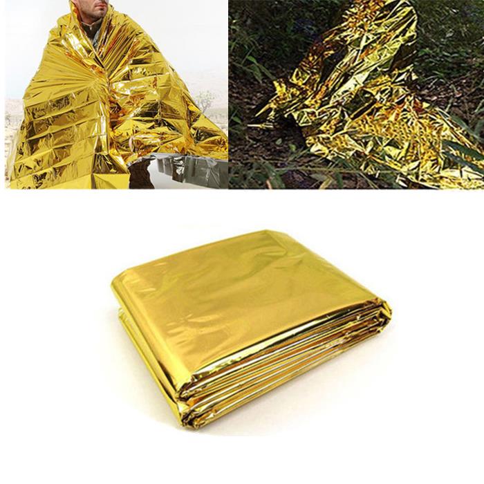 IPRee 140x210CM Emergency Thermal Survival Blanket Waterproof Foil Rescue First Aid Mat