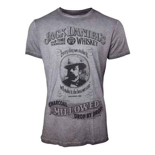 Jack Daniel's - Charcoal Mellowed 'drop By Drop' Men's X-large T-shirt