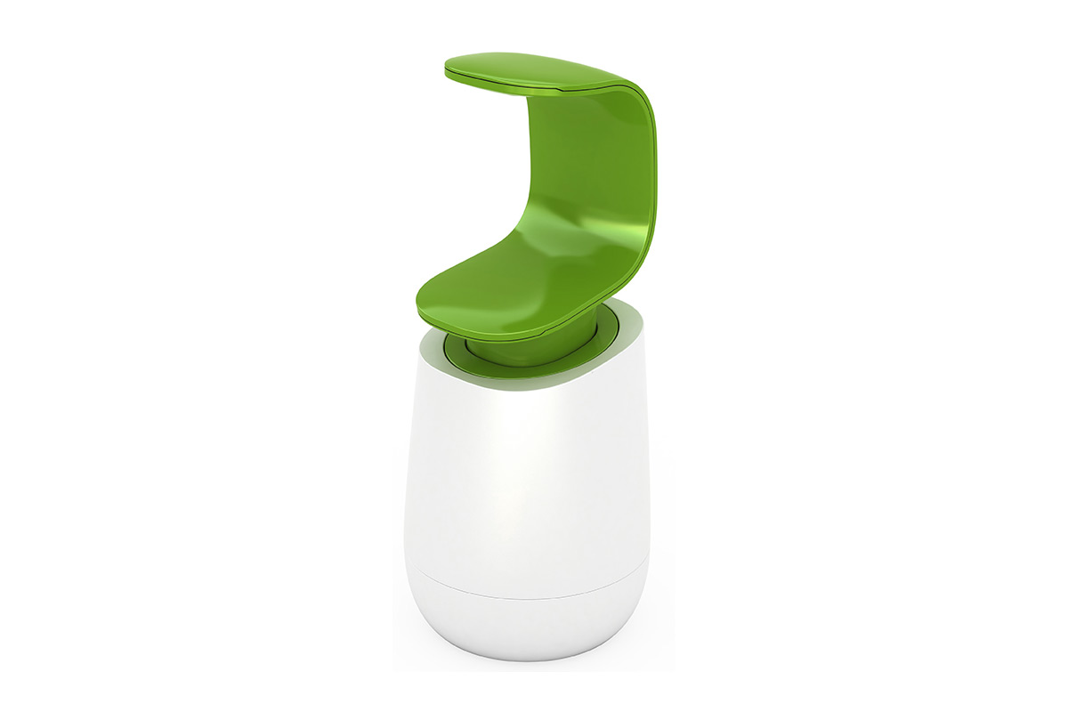 Joseph Joseph C-pump Single Handed Soap Dispenser (White/Green)