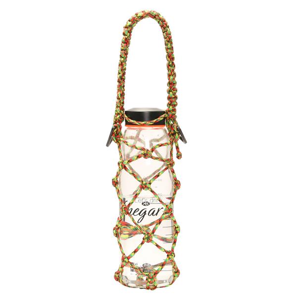 KCASA KC-BC010 Colorful Parachute Cord Mesh Water Bottle Carrier Bag Travel Climbing Survival Rope