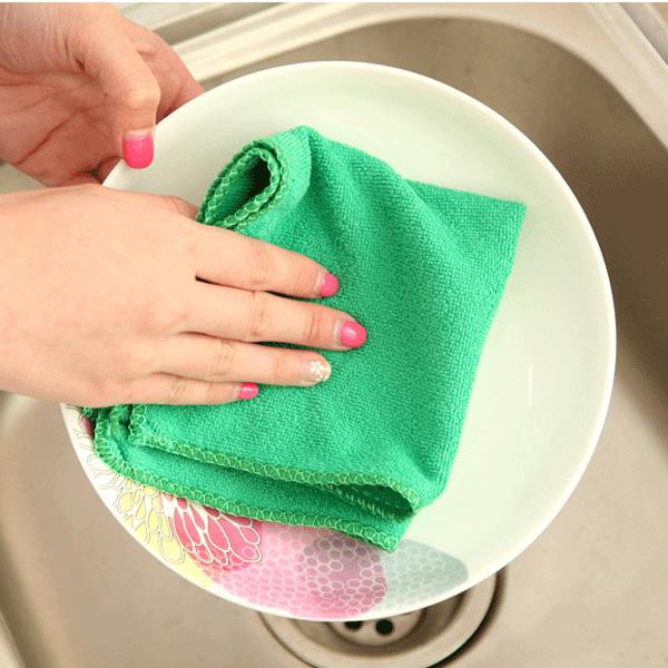 KCASA KC-CS13 Scouring Bamboo Microfiber Dishcloth Multifunctional Bath Cleaning Washing Towel Cloth