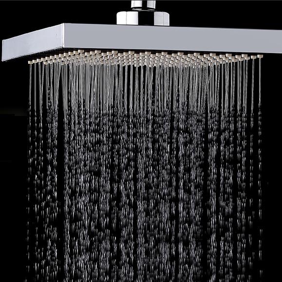 KCASA KC-SH604 Top Spray Thickened Pressurized Rotatable Rainfall Shower Head Square Stainless Steel Top Spray Head