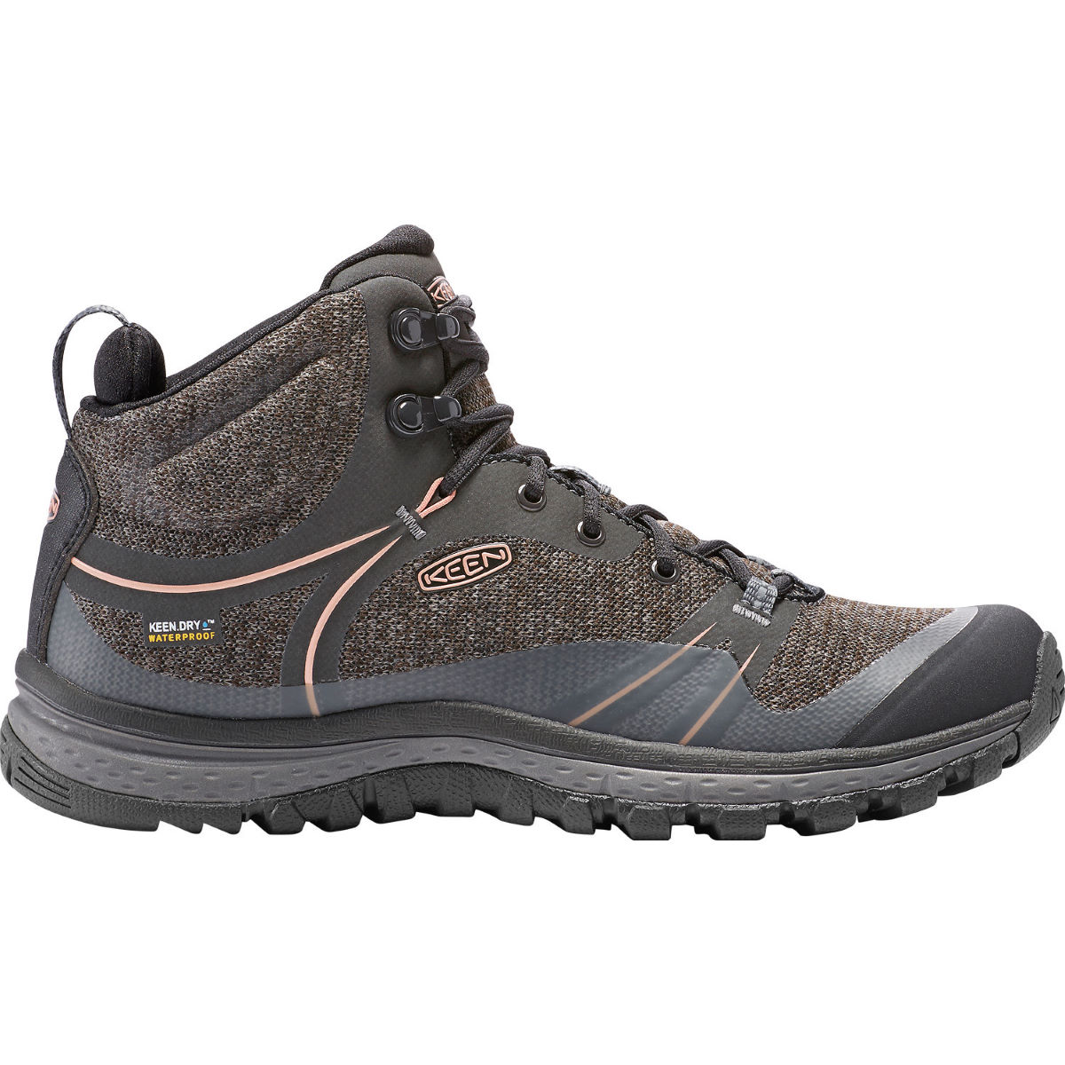 Keen Women's Terradora Mid Waterproof Shoes - 4.5 Raven/Rose Dawn