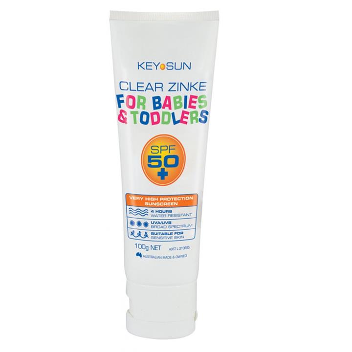 Key Sun Clear Zinke for Babies & Toddlers SPF 50+ 100g