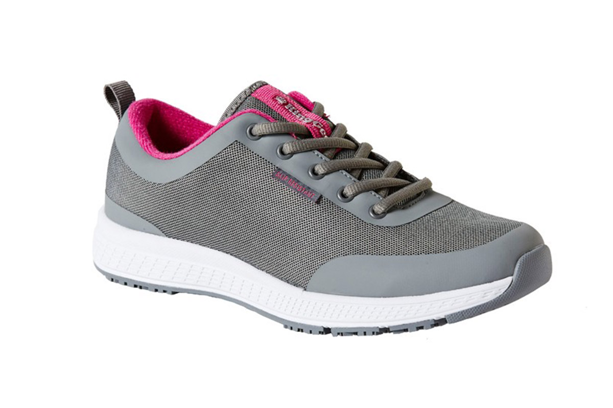 King Gee Women's Superlite Mesh Lace Shoe (Grey, Size 10)