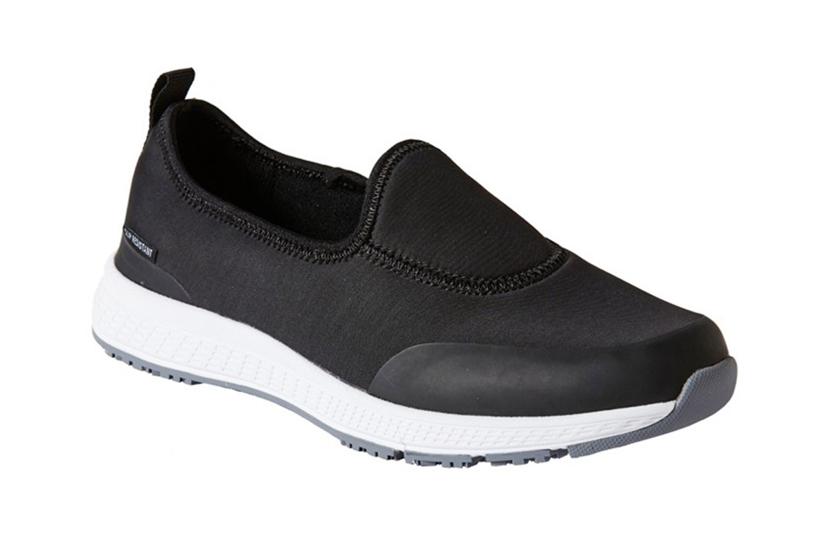 King Gee Women's Superlite Neo Slip On Shoe (Black, Size 10.5)