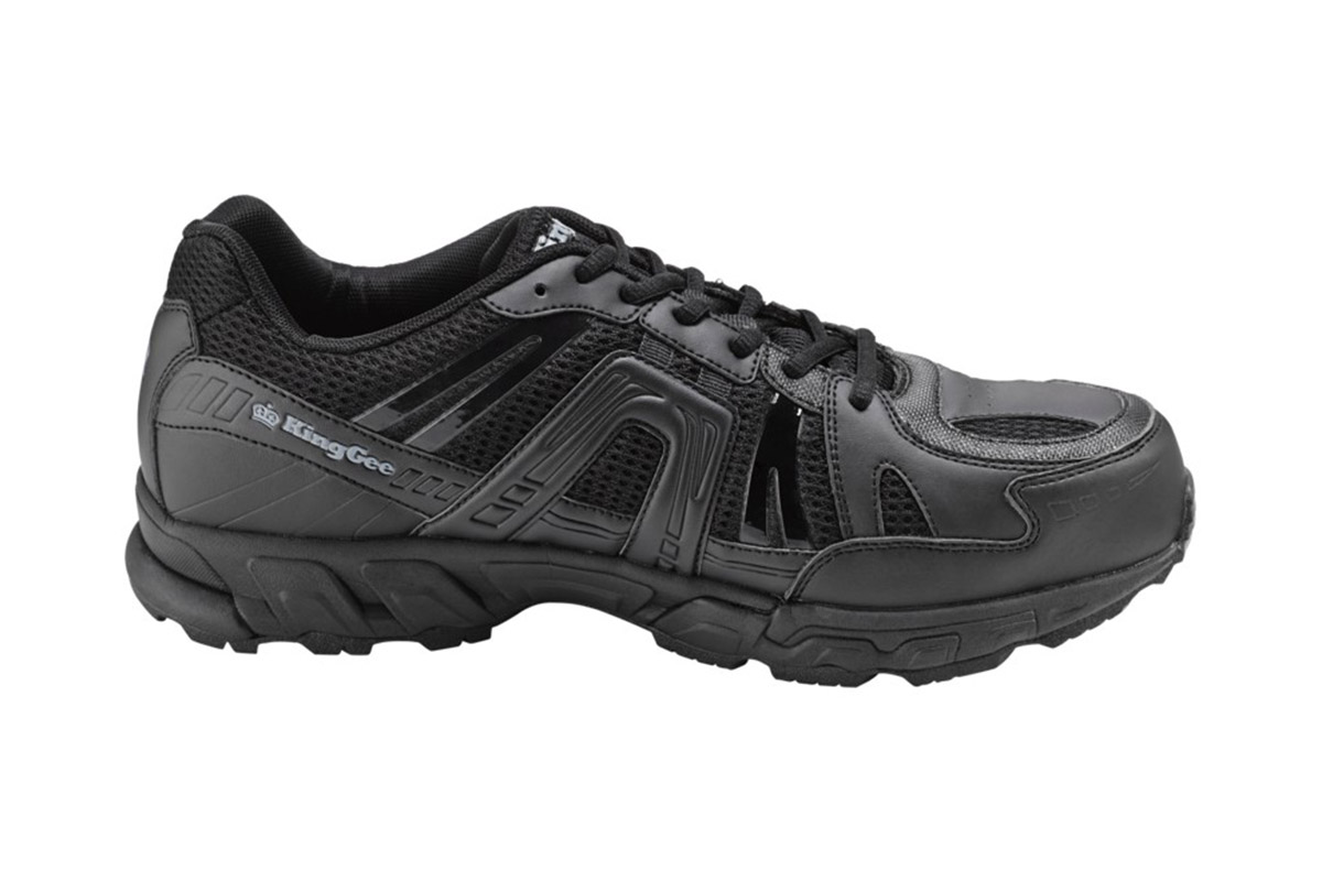 King Gee Men's Comp-Tec G12 Sport Safety Shoe (Black, Size 10)