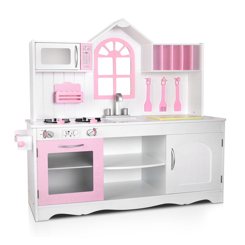 Kids Wooden Kitchen Playset (White)