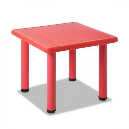 Kids Play Table with Adjustable Feet - Red