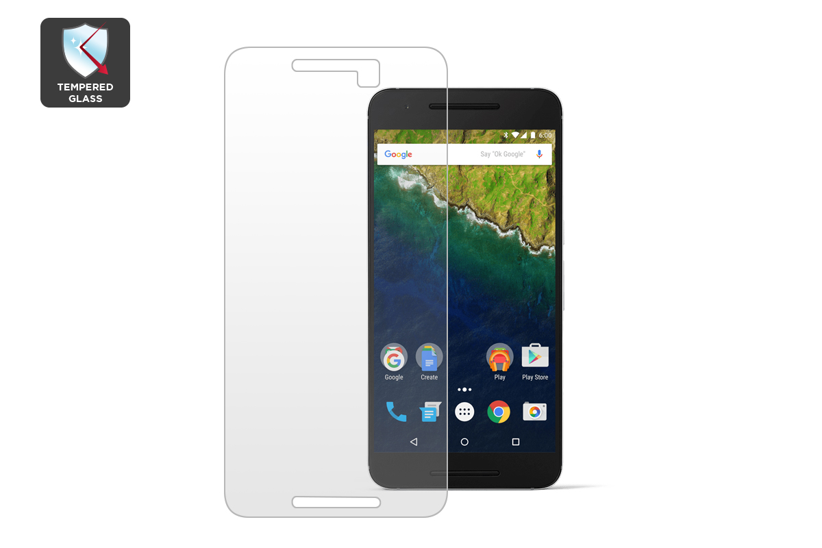 Kogan Premium Tempered Glass Screen Protector for Nexus 6P