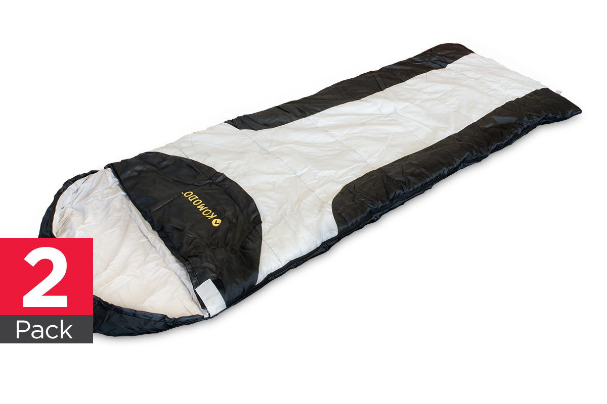 Komodo Hollow Fibre Thermal Sleeping Bag (2 Pack)