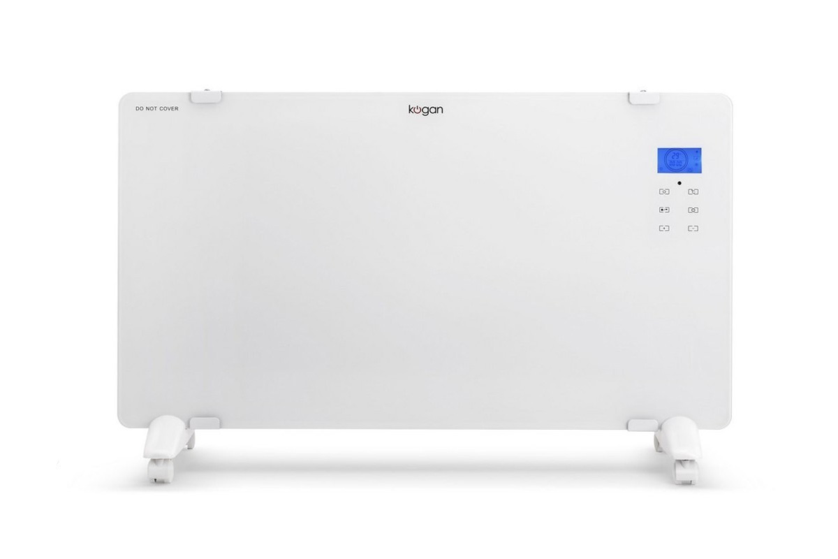 Kogan 2000W White Glass Portable Electric Panel Heater