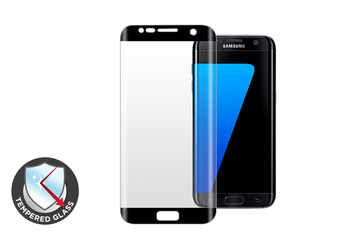 Kogan Premium Tempered Glass Screen Protector for Samsung S7 Edge (Black)