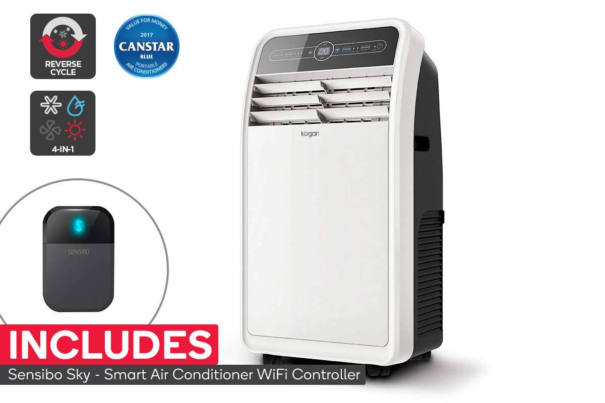 Kogan 14,000 BTU Portable Air Conditioner with Sensibo Smart Wi-Fi Remote