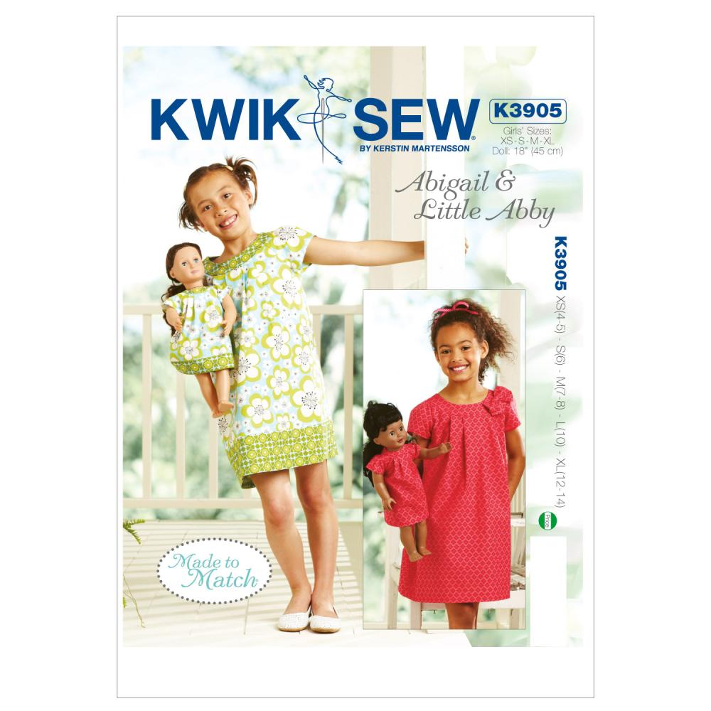 Kwik Sew K3905 Abigail & Little Abby Made To Match Dresses