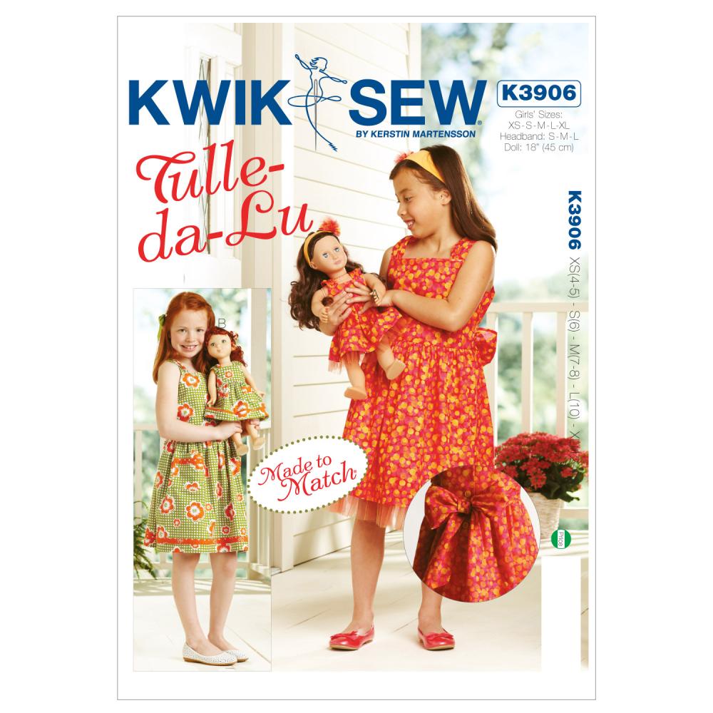 Kwik Sew K3906 Tulle-Da-Lu Made To Match Dresses