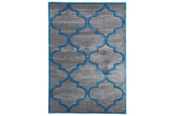 Large Modern Trellis Rug Grey 330x240cm