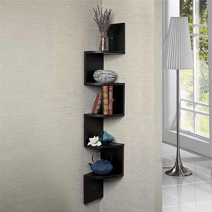 Large Corner Wall Shelf - Black