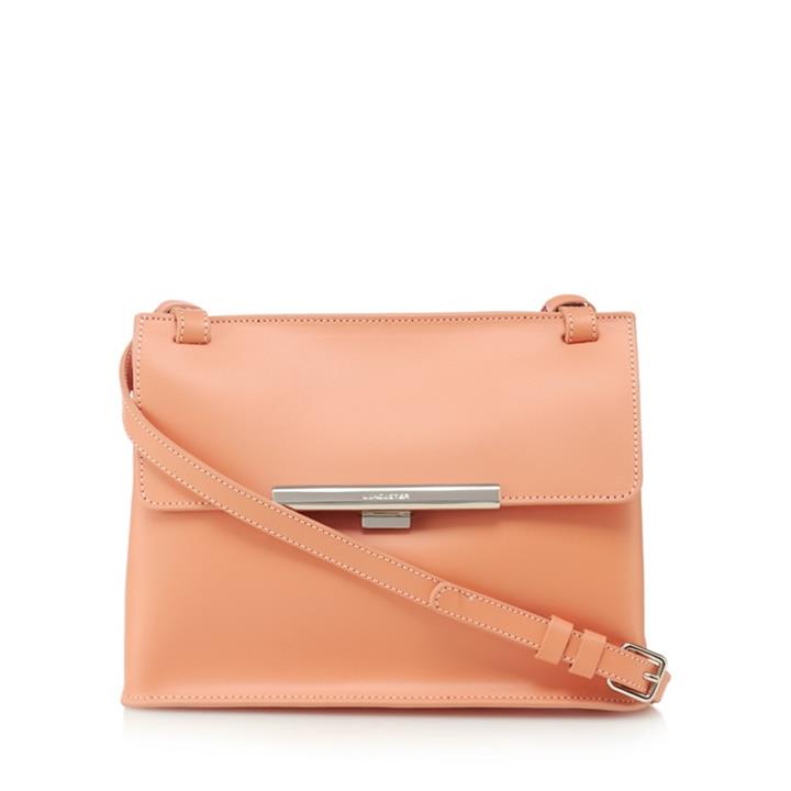 Lancaster Peach (Pink) Leather 'lilly' Cross Body Bag, Women's