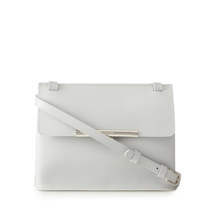 Lancaster Light Grey Leather 'lilly' Cross Body Bag, Women's