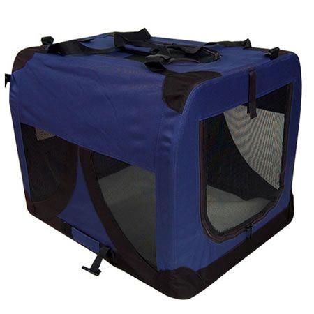 Large Portable Soft Pet Dog Crate Cage Kennel - Blue