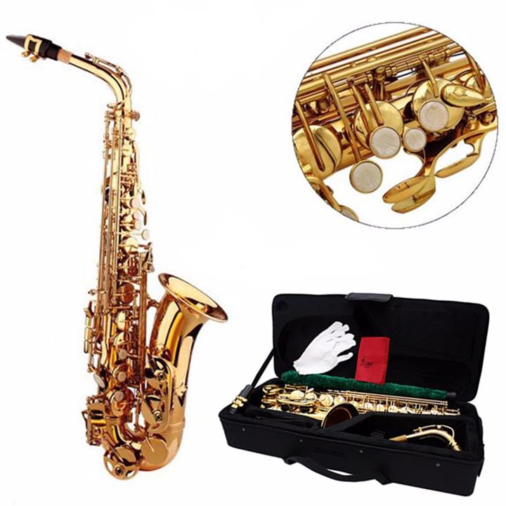 LADE Alto Eb Golden Saxophone Sax Paint Gold With Case & Accessories