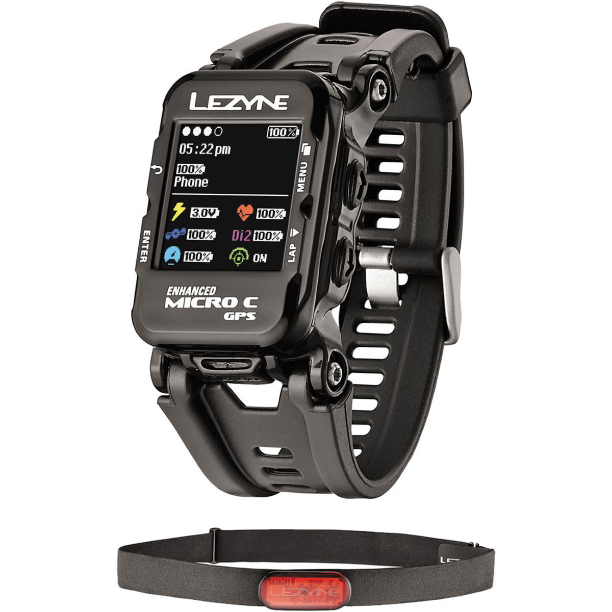 Lezyne Micro Colour GPS Watch with Mapping and HRM - Black