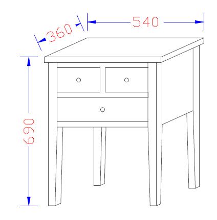 Le Clasique Custom Timber Bedside Table