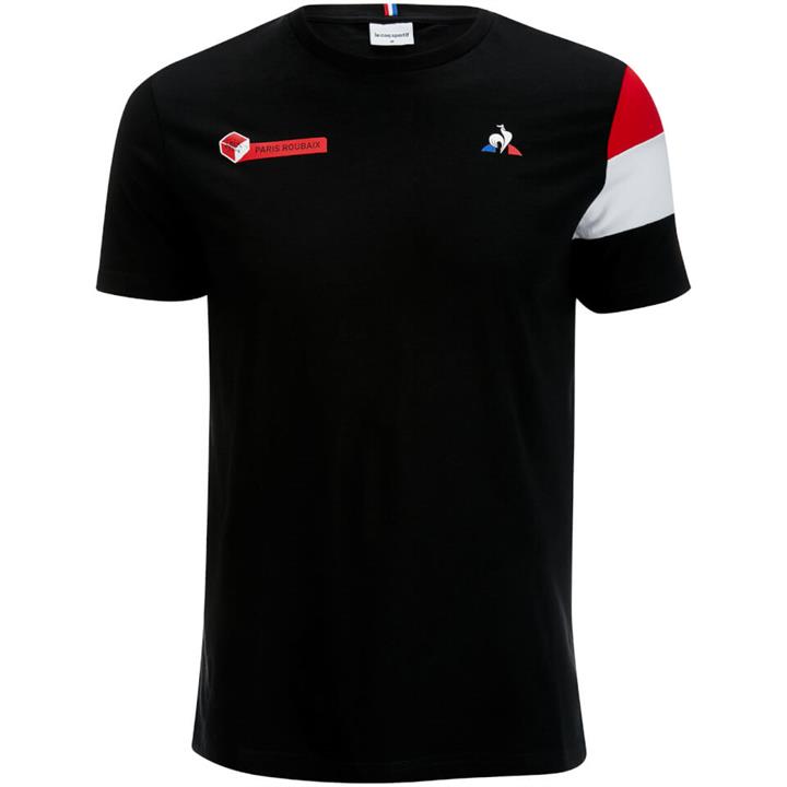 Le Coq Sportif Tour de France 2018 L'Enfer Du Nord T-Shirt - Black/Red - L - Black/Red