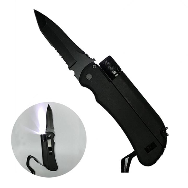 LED Multifunction Folding Knife With Flashlight Outdoor Survival Camping Fishing Knife Tool