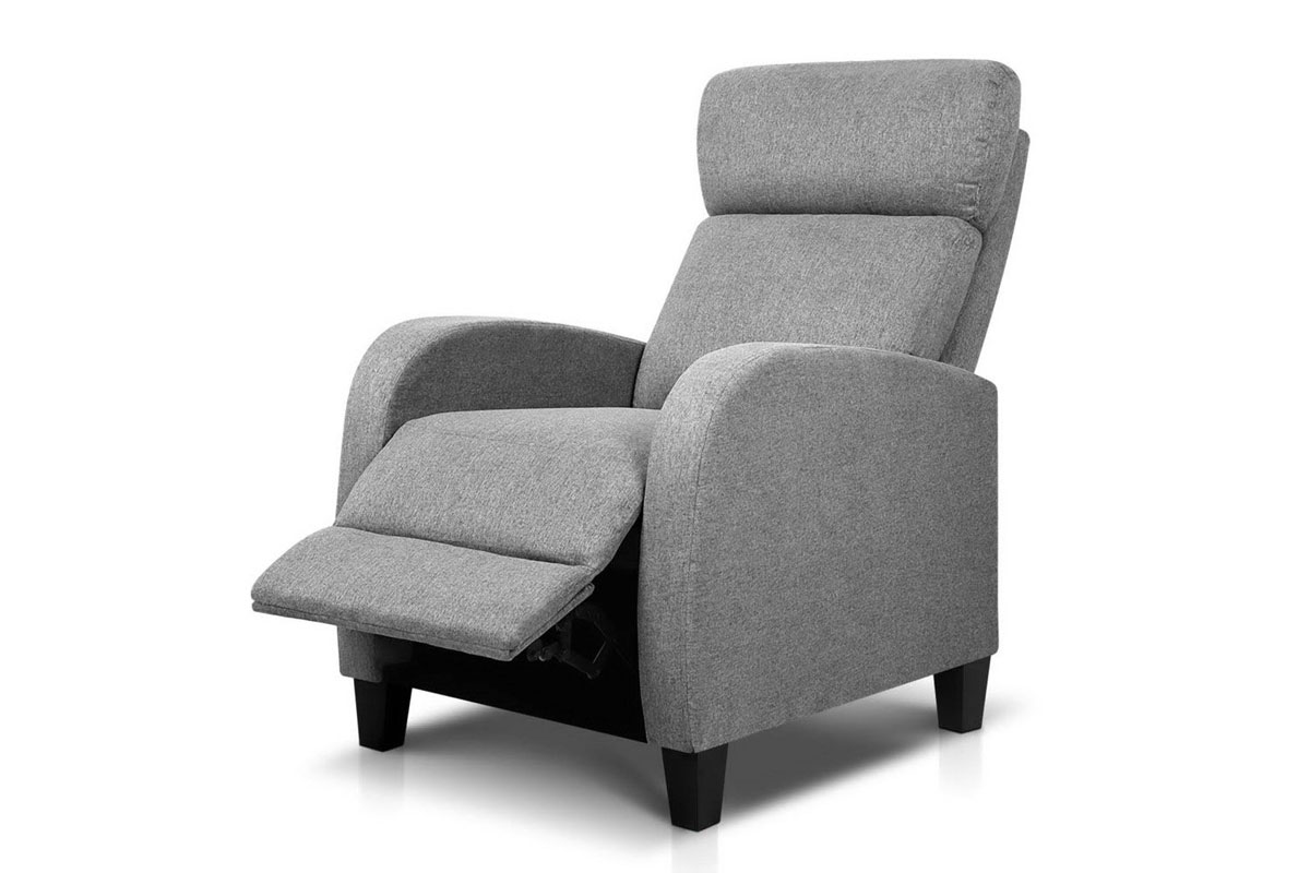 Linen Fabric Recliner (Grey)