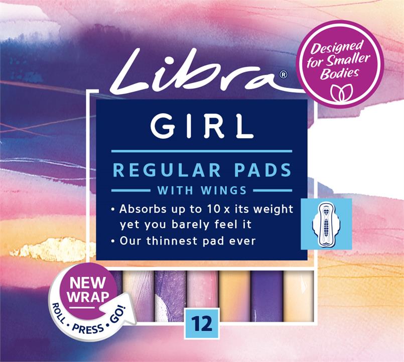 Libra Pad Girl Regular with Wings X 12