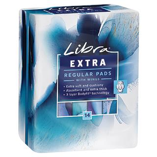 Libra Pads Extra Regular Wings X 14