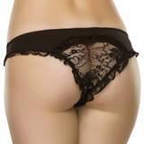 Lovehoney Crotchless Cut-Out Black Lace Back Knickers