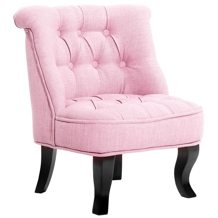 Lorraine Chair French Provincial Kids Fabric Sofa Pastel Pink