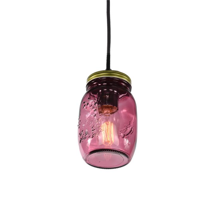 Luxo Floyd Glass Jar Pendant Light - Pink