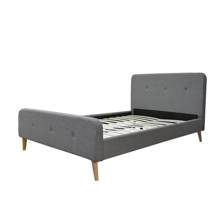 Luxo Larvik Scandinavian Style Double Bed - Space Grey