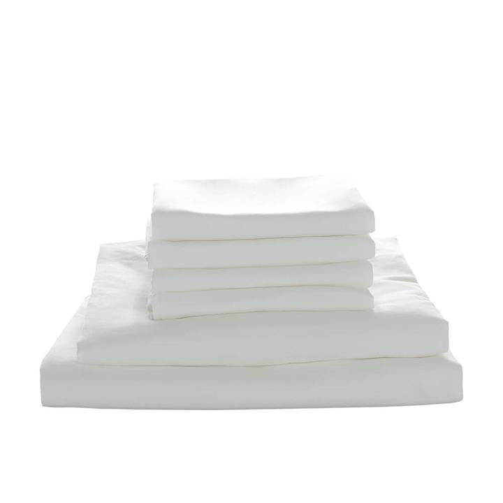 Luxo 1000TC Ultra Soft Bed Sheet Set - King Single White